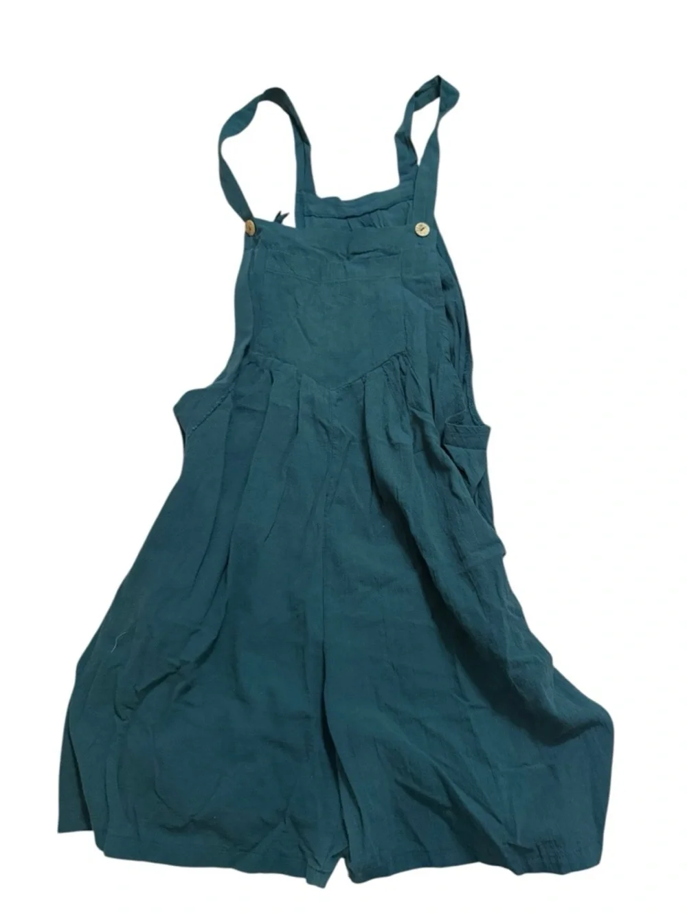 Teal Sleeveless Romper Overalls
